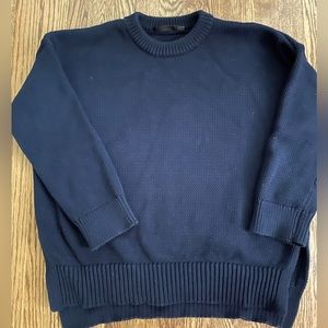 Jenni Kayne Cotton Boyfriend Sweater in Navy sz XL